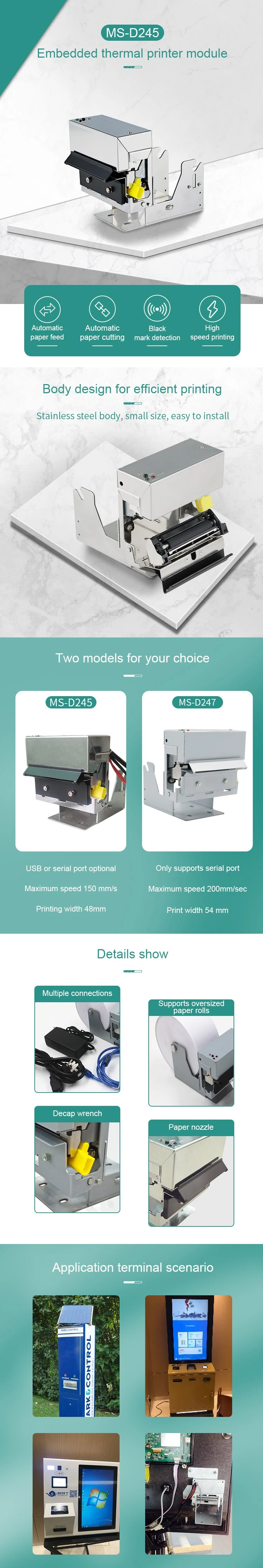 58mm Thermal Kiosk Printer Used for Check-in Kiosk