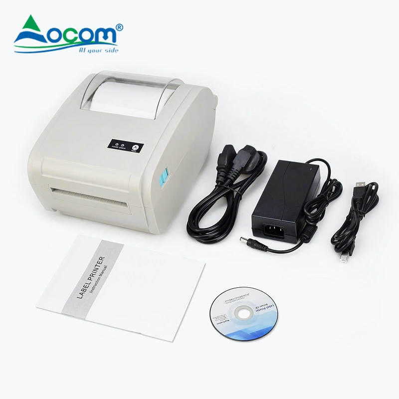 White USB Sticker Barcode Printer 4 Inch Shipping Thermal label Printer