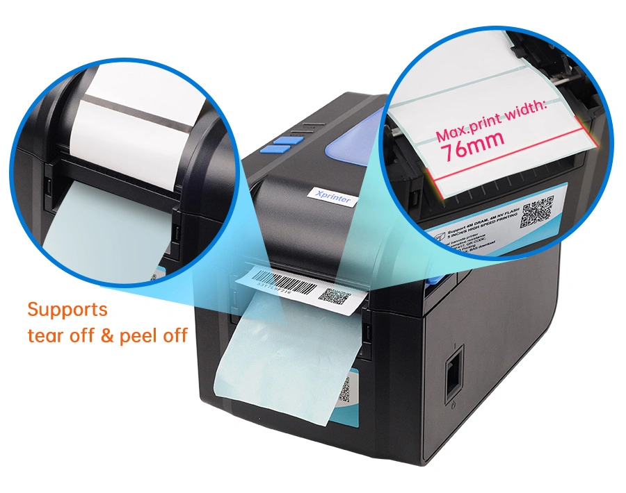 Xprinter XP-370B OEM 3 Inch Thermal Printer USB Port Shipping Label Printer