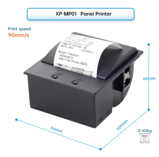 Xprinter XP-MP01 Встроенный микротермальный панельный принтер шириной 58 мм и термопринтер с параллельным интерфейсом