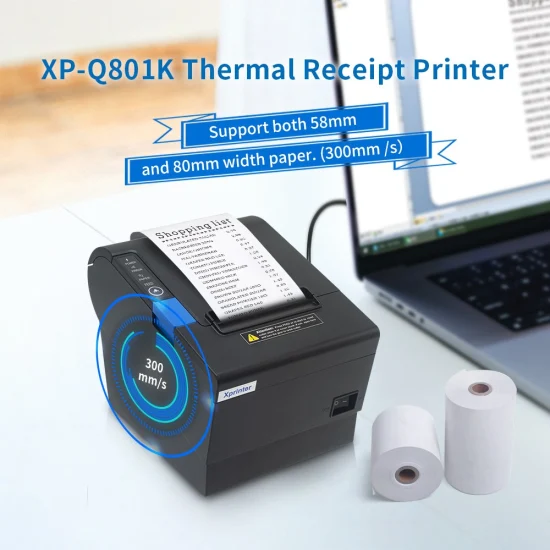 Xprinter XP-Q801K оптовый высокоскоростной термопринтер 80 мм с USB POS-принтером