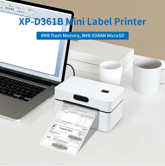 Xprinter XP-D361B 4-дюймовый высокоскоростной принтер накладных Принтер этикеток для доставки для логистики