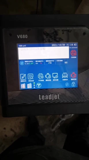 Производитель машины для кодирования даты Leadjet V680 Машина для печати номера партии Картонная коробка Пластиковый металлический принтер Поддержка арабского языка