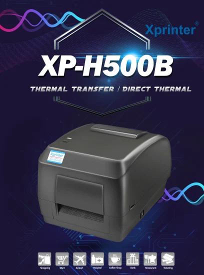 Xprinter XP-H500B 4-дюймовый смарт-принтер этикеток со штрих-кодом для экспресс-доставки